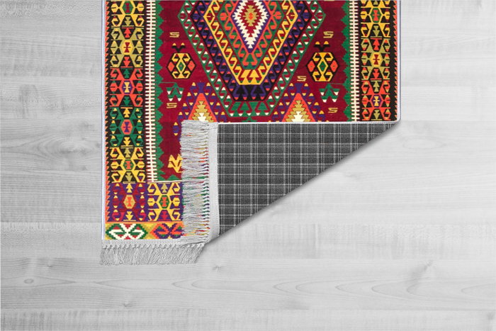 Conceptum Els1782 Alfombra de Terciopelo Multicolor 80 x 120 cm